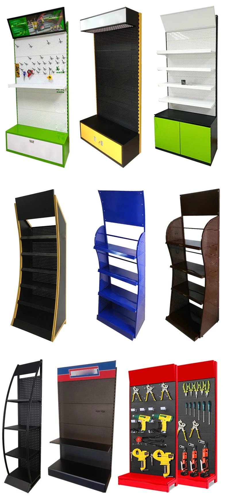 Customizable Multifunctional Single and Double-Sided Hole Hook High Quality Metal Tool Display Rack