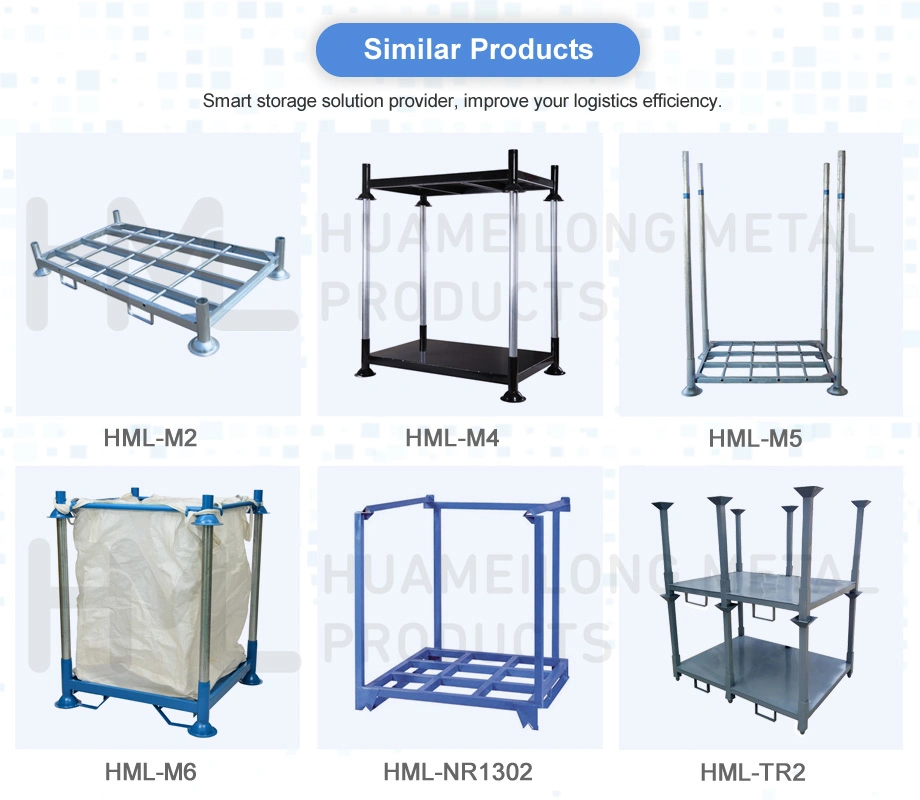 Warehouse Galvanized Folding Stacking Metal Steel Storage Pallet Racking